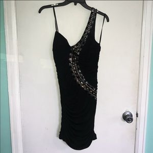 Black One Shoulder Mini Dress
